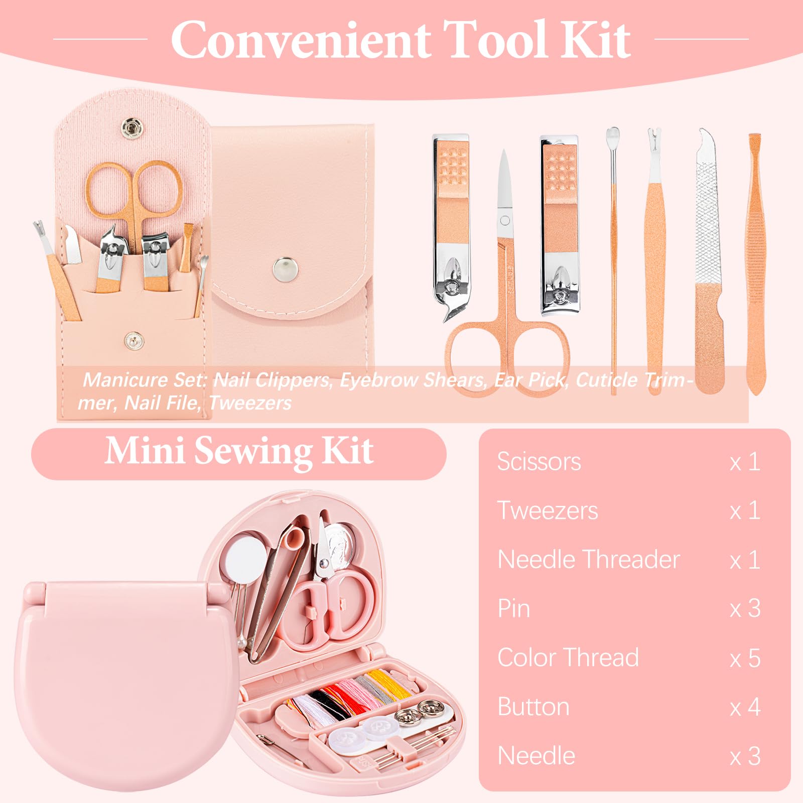 Women's Wedding Emergency Kit for Bride, Bridal Emergency Kit for Wedding Day, Weddings Personal Care Survival Set, Must-Have 40+ Essentials Items Daily Women Travel Kit with Makeup Bag for Team Bride