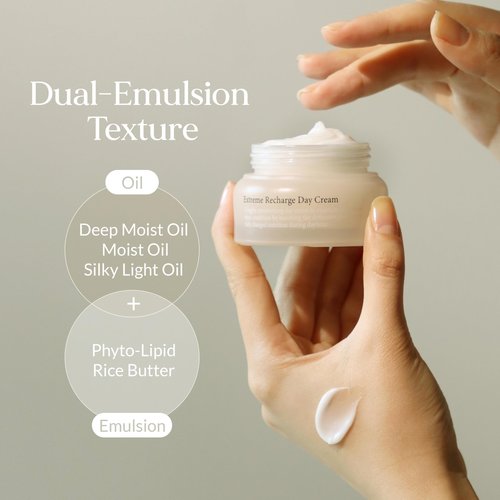 LU'PIUM Extreme Recharge Day Cream – Vegan Moisture Shield & Barrier Repair Cream for Dry or Sensitive Skin, 5 Plant Mucin Complex & Liposome Nutrition, Inspired by Korean Skincare