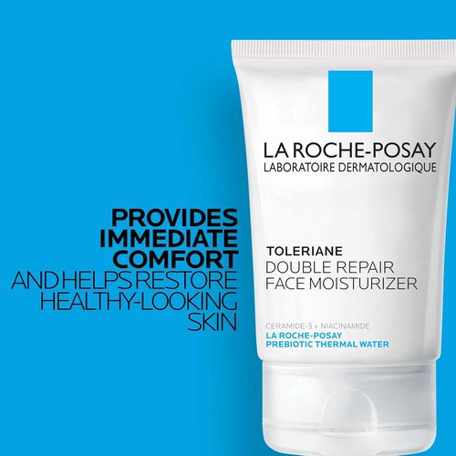 La Roche-Posay Toleriane Double Repair Face Moisturizer - Hydrating Cream with Ceramide & Niacinamide for All Skin Types, Fragrance-Free