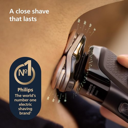Philips Norelco Shaver i9000 - Wet & Dry Electric Shaver with SenseIQ Technology | Ink Black, Triple Lift & Cut System