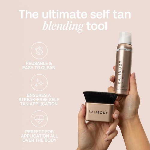 Bali Body Blending Brush - Streak-Free Kabuki Brush for Self Tanner | Ultra-Soft & Reusable | Vegan Tanning Tool