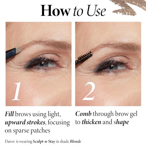 Laura Geller New York Waterproof Brow Pencil & Gel - Sculpt-N-Stay in Blonde