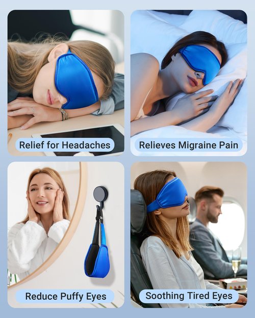 Cooling Eye Mask for Puffy Eyes: Fsa Eligible Items Hsa, Ice Eye Pack for Magraine After Surgery Relief - Reuable Cold Compress for Headache Puffiness - Comfortable Perfect Fit Gel Sleep Mask
