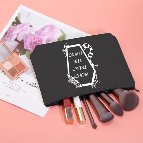 JXGZSO Ghost Movie Gift Horror Movie Cosmetic Bag Halloween Ghost Makeup Bag Never Trust The Living Cosmetic Bag (Never Trust The Living b)