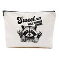 Sarcastic Raccoon Makeup Bag Funny Gifts Humor Cosmetic Bag Raccoon Gifts for Women Friend Sisters Coworker Zipper Pouchs Toiletry Bags for Camping Picnic Thanksgiving Christmas Friendship Gifts