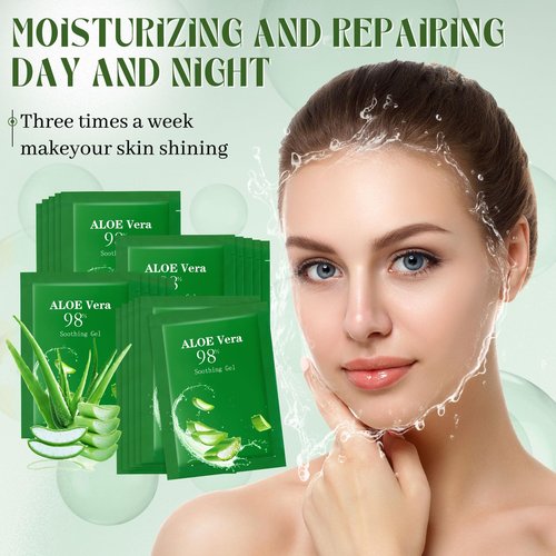 Siifert 30 Pcs Travel Size Aloe Vera Gel 98% Organic After Sun Moisturizer for Face, Body, Soothing Hydrating Lotion Bulk for Winter Vacation, Guests Skin Care Gifts