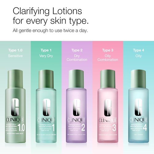 Clinique 3-Step Clarifying Lotion - Exfoliating Toner With Witch Hazel & Salicylic Acid | For Very Dry Skin