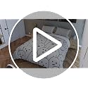 Ghost Bedding Set Full Size - Gray Ghost Comforter Cover with Pillowcases, Halloween Theme, Breathable Microfiber