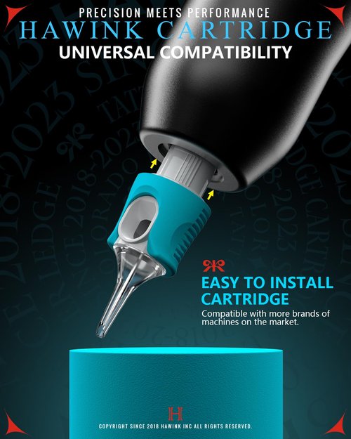 60 Assorted Tattoo Needles Cartridge Mixed Size #10 Bugpin(Round Liner 3RL*8, 5RL*8, 7RL*8, 9RL*8, 11RL*4 Round Magnum 9RM*8, 11RM*4, 13RM*4, 15RM*4) 0.3MM Disposable EN05S-BFG-60KIT-K