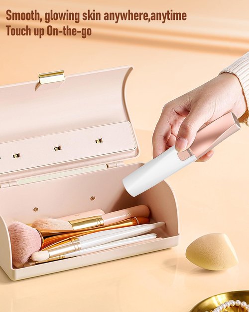 Eyebrow & Facial Hair Removal for Women: 2 in 1 Rechargeable Eyebrow Trimmer & Face Shaver, Painless Electric Facial Eye brow Razors Epilator with Built-in LED Light -Perfect for Face, Lips & Body