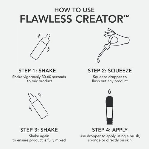 Dermablend Flawless Creator Liquid Foundation - Full Coverage, Lightweight & Buildable, 1 Fl Oz
