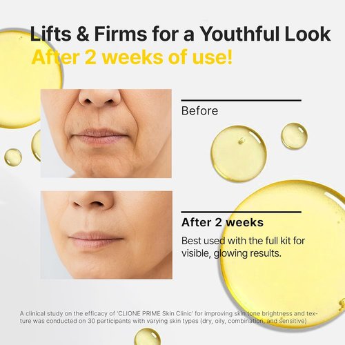 Skiennix Korean Instant Face Lift Serum Mask - Hyaluronic Acid & Niacinamide for Anti-Aging