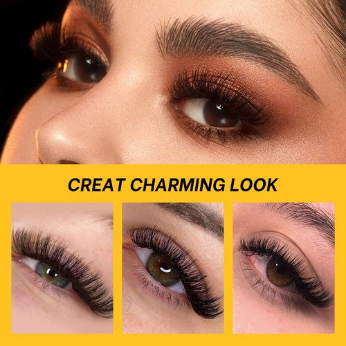 500 Premade Fans Lash Extension 10D 0.05 D Curl Promade Fans 12mm Premade Lash Fans for Eyelash Extension Middle Stem Handmade Loose Pre made Eyelash Fans Volume Soft Pointy Base (10D,0.05-D-12MM)
