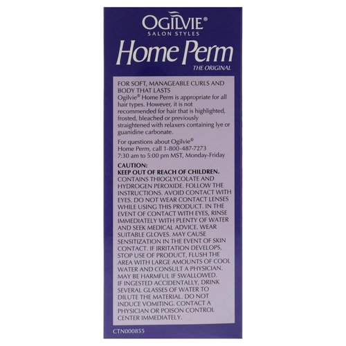 Ogilvie Salon Styles Home Perm - Original Formula for Color Treated & Delicate Hair - 1 Application