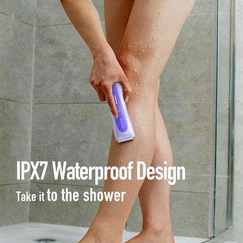 Skiennix Bikini Trimmer for Women - Electric Shaver with LED Light, IPX7 Waterproof, USB-C Rechargeable | Violet Haze