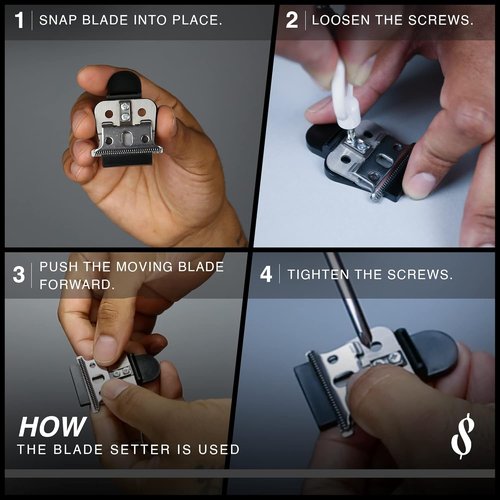 Rich Barber On The Money 10-Second Blade Setter - Zero Gap Tool for Perfect Razor Alignment | Professional Barber & Stylist Essential