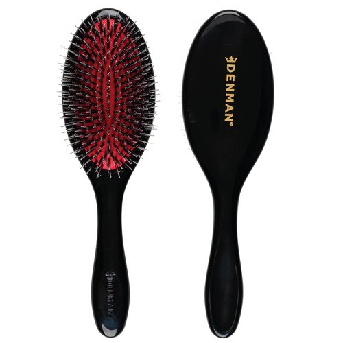 Denman Boar Bristle Hair Brush - Smoothing & Shine Enhancing for All Hair Types | Curl Defining & Detangling