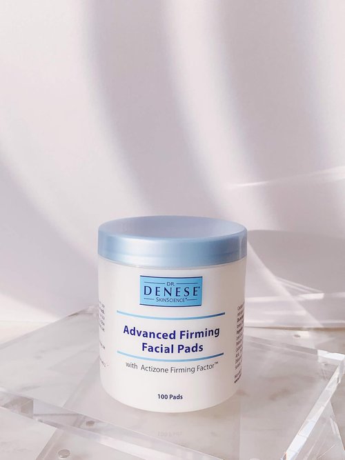 Dr. Denese SkinScience Advanced Firming Facial Pads - 100 Count Exfoliator with Glycolic Acid & Peptides for Radiant Skin