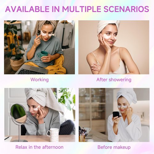 CEMSAZORL Instant Firm Under Eye Patches, Collagen Peptide Firming Under Eye Mask for Puffy Eyes and Dark Circles Treatment, Wrinkles Filler Improve Fine Lines Skin Care for Women Men, 10 pair