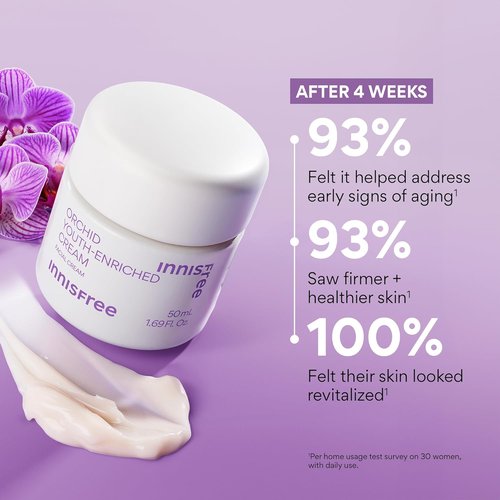 Innisfree Orchid Youth-Enriched Cream - Korean Face Moisturizer for Firming & Hydration