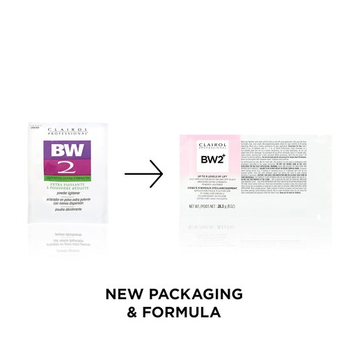 Clairol Professional BW2+ Powder Lightener - Extra Strength, Up to 9 Levels of Lift for Hair Highlights