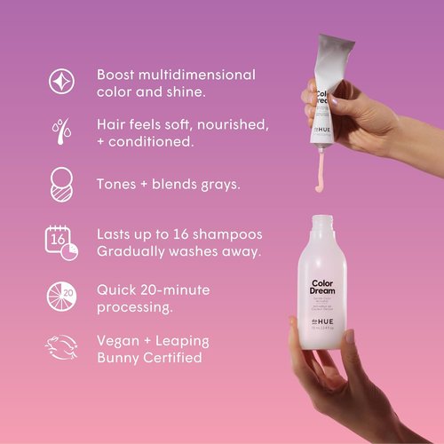 dpHUE Color Dream Golden Blonde - Ammonia-Free Demi-Permanent Hair Color | Lasts 16 Washes & Boosts Shine