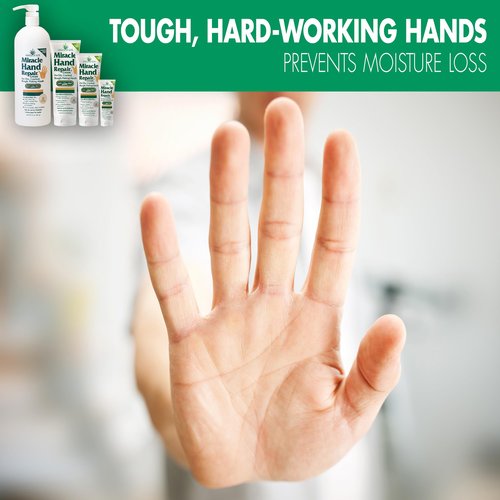 Miracle Hand Repair Cream for Dry Cracked Hands 8 oz Best Healing Hand Cream with 60% Aloe Vera - Non-Greasy Moisturizer for Working Hands - Fast Absorbing Lotion for Extremely Dry Skin (2-Pack)