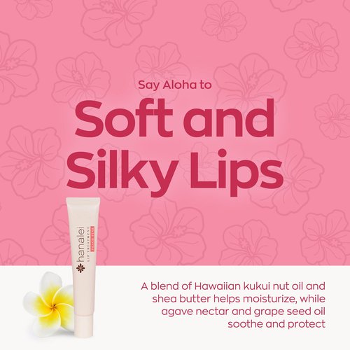 Hanalei Lip Treatment Bundle (Peach Pink and Rose) | Made with Kukui Oil, Shea Butter, Agave, and Grapeseed Oil, Soothe Dry Lips (Cruelty free, Paraben free)