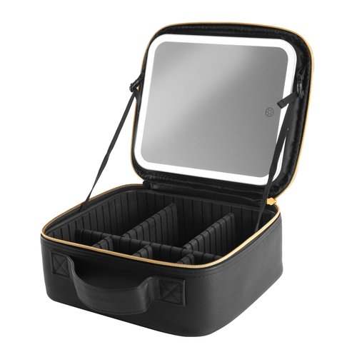 iHome Travel Makeup Bag with LED Mirror, Makeup Organizer with Lighted Mirror, Ideal Travel Essentials for Women (iCVS20)