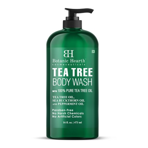 Botanic Hearth Tea Tree Body Wash -16 fl oz- All-Natural Antifungal & Odor-Control Shower Gel for Acne, Athlete’s Foot, Ringworm, Jock Itch & Healthy Skin,Sulfate & Paraben Free, for Men and Women