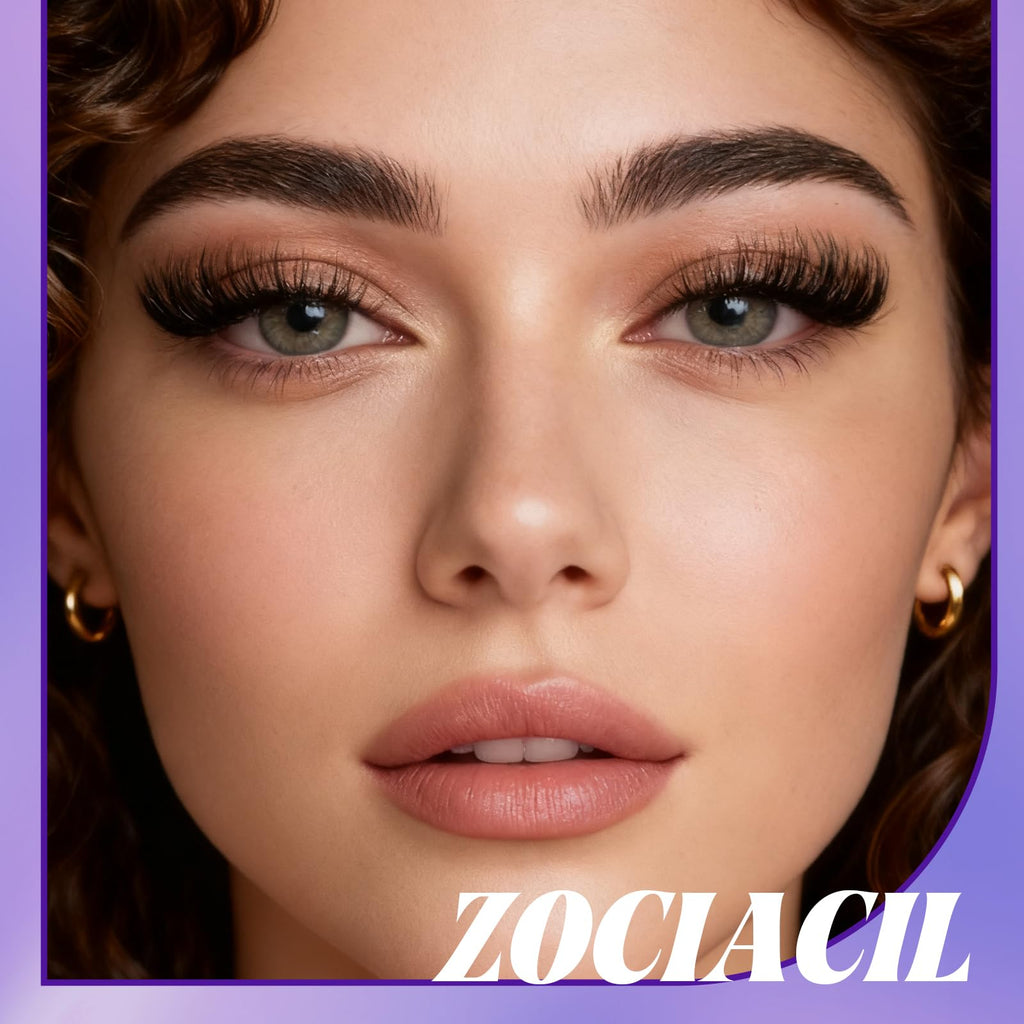 Zociacil 9-16mm 80D Fluffy Lashes Clusters 320pcs Wispy Natural Eyelash Cluster D Curl Extension 0.07D DIY Individual Lashes Cluster at Home for Beginners (80D)