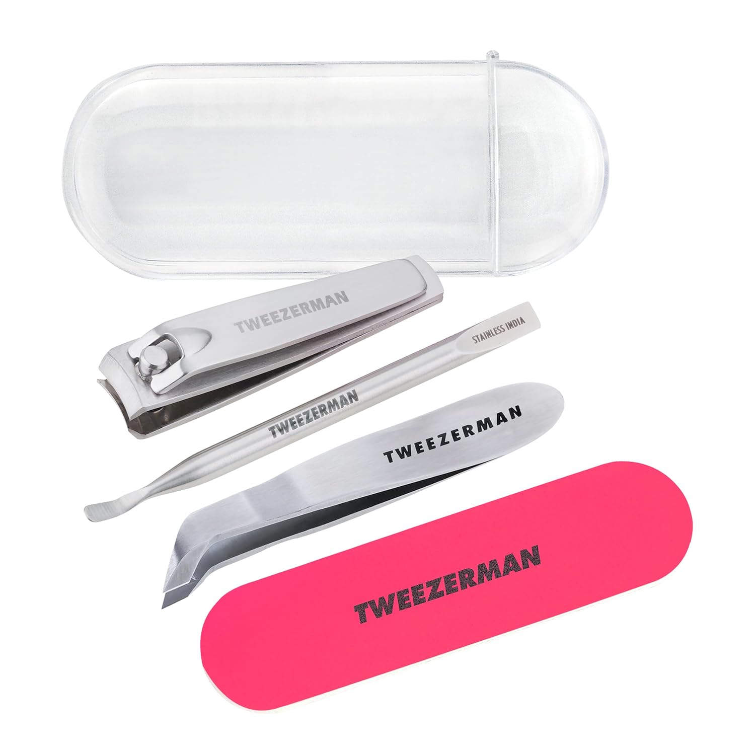 Tweezerman Mini Neon Nail Rescue Kit - Essential Nail Care Tools for Perfect Manicures