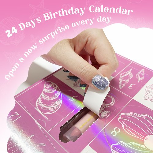 Color Nymph Makeup Kit for Girl, Birthday Gift for Teen Girls, 24Pcs Birthday Advent Calendar for Teenager Girls #Pink