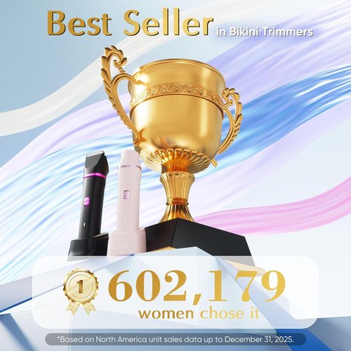 Risina Bikini Trimmer for Women - Painless Cordless Electric Razor for Smooth Skin | IPX7 Waterproof, Easy to Clean, Ceramic Blade