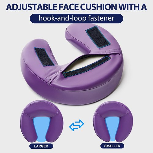 KONOVOLY Universal Headrest Face Cushion Face Pillow for Massage Table and Massage Chair, Professional Massage Table Universal Face Head Neck Rest Pad with Soft Memory Foam (Purple)