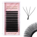 Arison Lashes Double Layers 4DW Shape Eyelash Extension Natural Soft Volume 0.07mm D Curl 8-15mm Mix Premade Fans Faux Mink Matte Black 12 rows