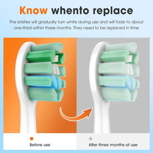 Philips Sonicare Toothbrush Replacement Heads - Soft Bristles, 6-Pack for C1 & C2 Models