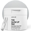 **THE GLOW UP Rice Toner Pads - Daily Exfoliating Facial Pads with Centella, AHA, PHA & Niacinamide for Brightening & Acne Care**