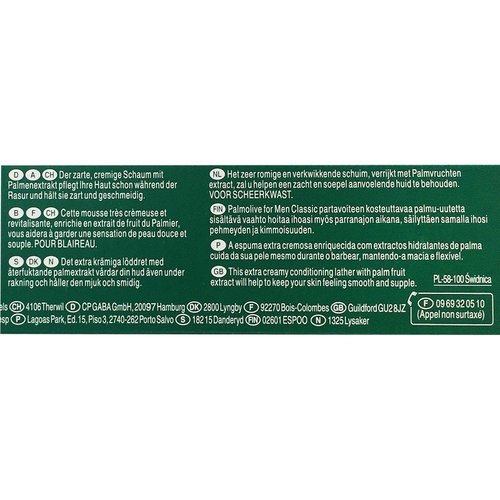 Multibuy 4x Palmolive For Men Classic Shave Cream with Palm Extract - 100ml by Palmolive