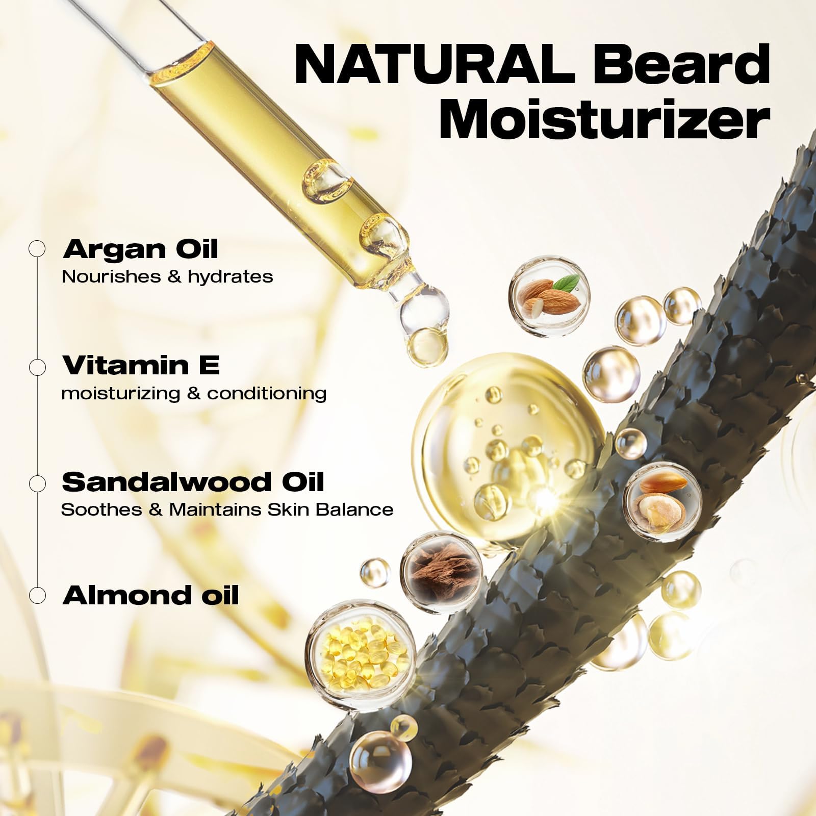 Waking Forest Derma Roller 0.25mm & Beard Oil(1oz), Sandalwood Beard Kit, Microneedle Beard Roller with 540 Titanium, Natural Moisturize with Vitamin E Beard Oil for Men, Fathers Boyfriend Dad