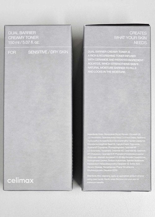 celimax Dual Barrier Creamy Toner | with Ceramides, Peptide, Oil & Alcohol Free, Facial Astringent, Long Lasting Hydration, Calming, Soothing, Non Irritating,150ml