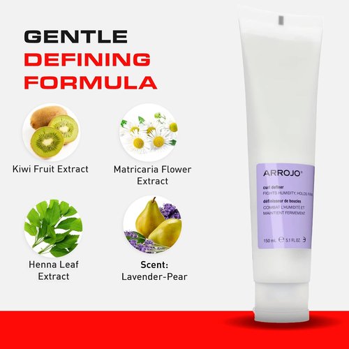 Arrojo Curl Defining Gel - Moisture-Rich, Firm Hold for Wavy & Curly Hair | Paraben-Free & Cruelty-Free