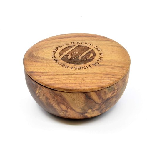 Kent SB6 Men's Shaving Soap Bowl - Dark Oak Wooden Shaving Cream, 4.23 oz | Moisturizes & Prevents Irritation