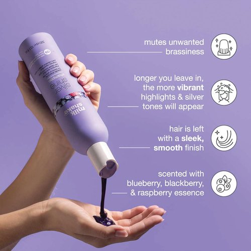 milk_shake Silver Shine Purple Shampoo - Enhance Blonde Hair Radiance | 300ml