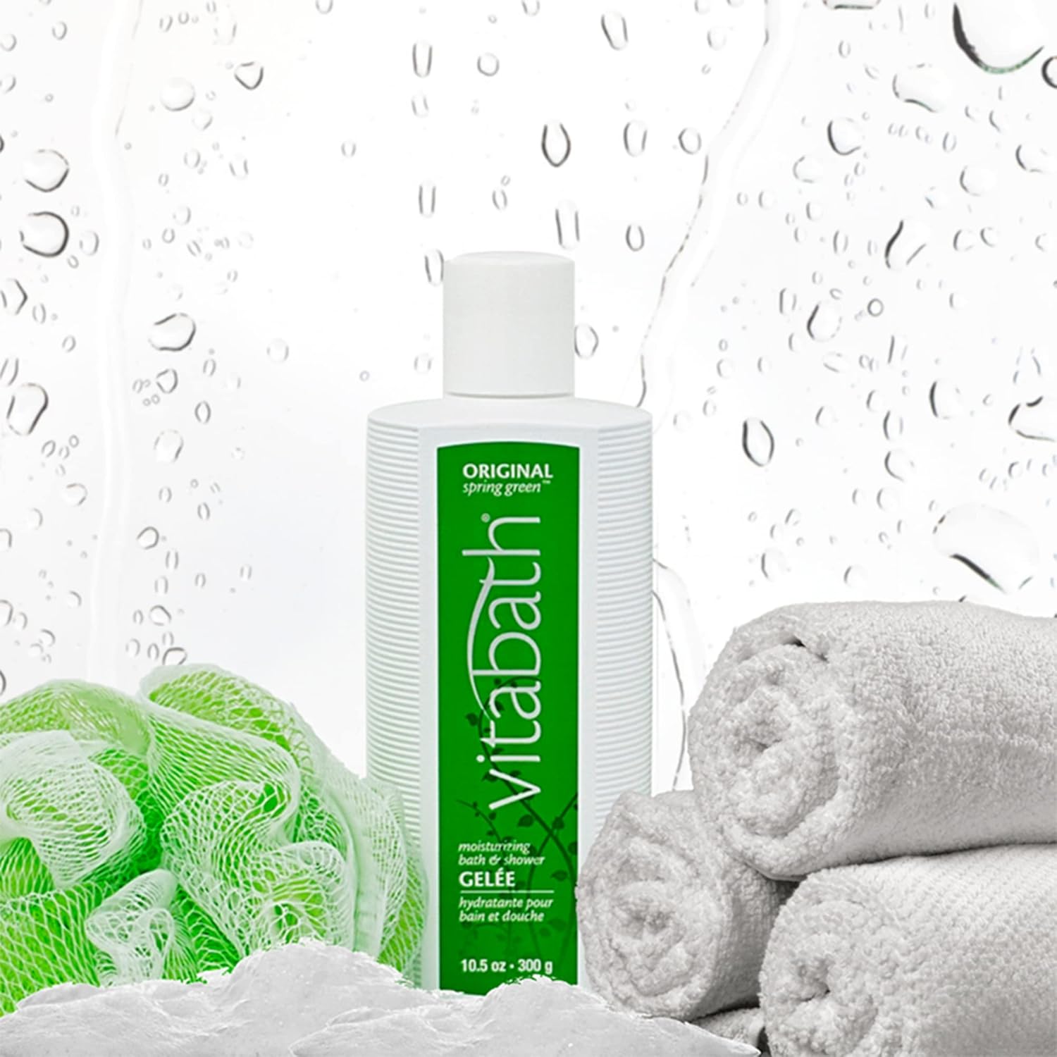Vitabath Original Spring Green Bath & Shower Gel - Hydrating Botanical Body Cleanser, 10.5 oz