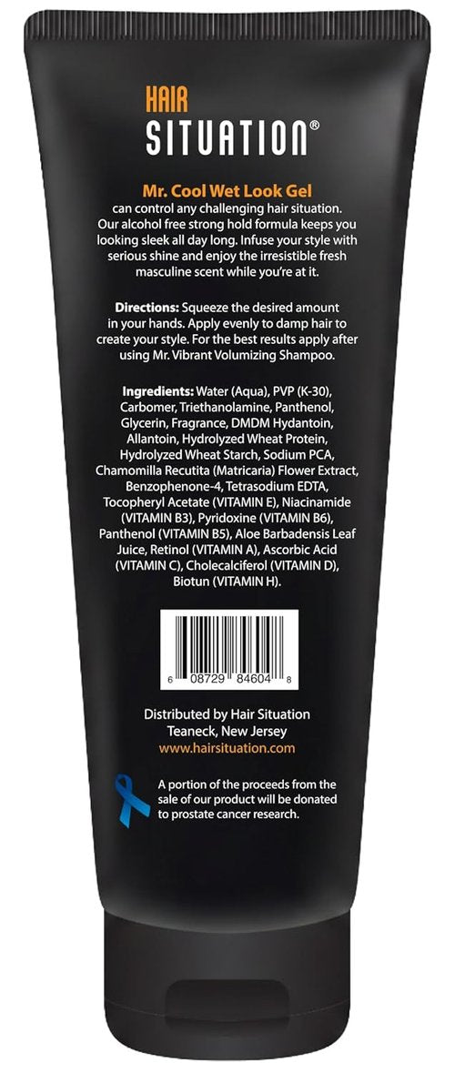 Mr. Cool Hair Gel - Strong Hold & High Shine | Anti-Humidity, Alcohol-Free, 8 Fl Oz