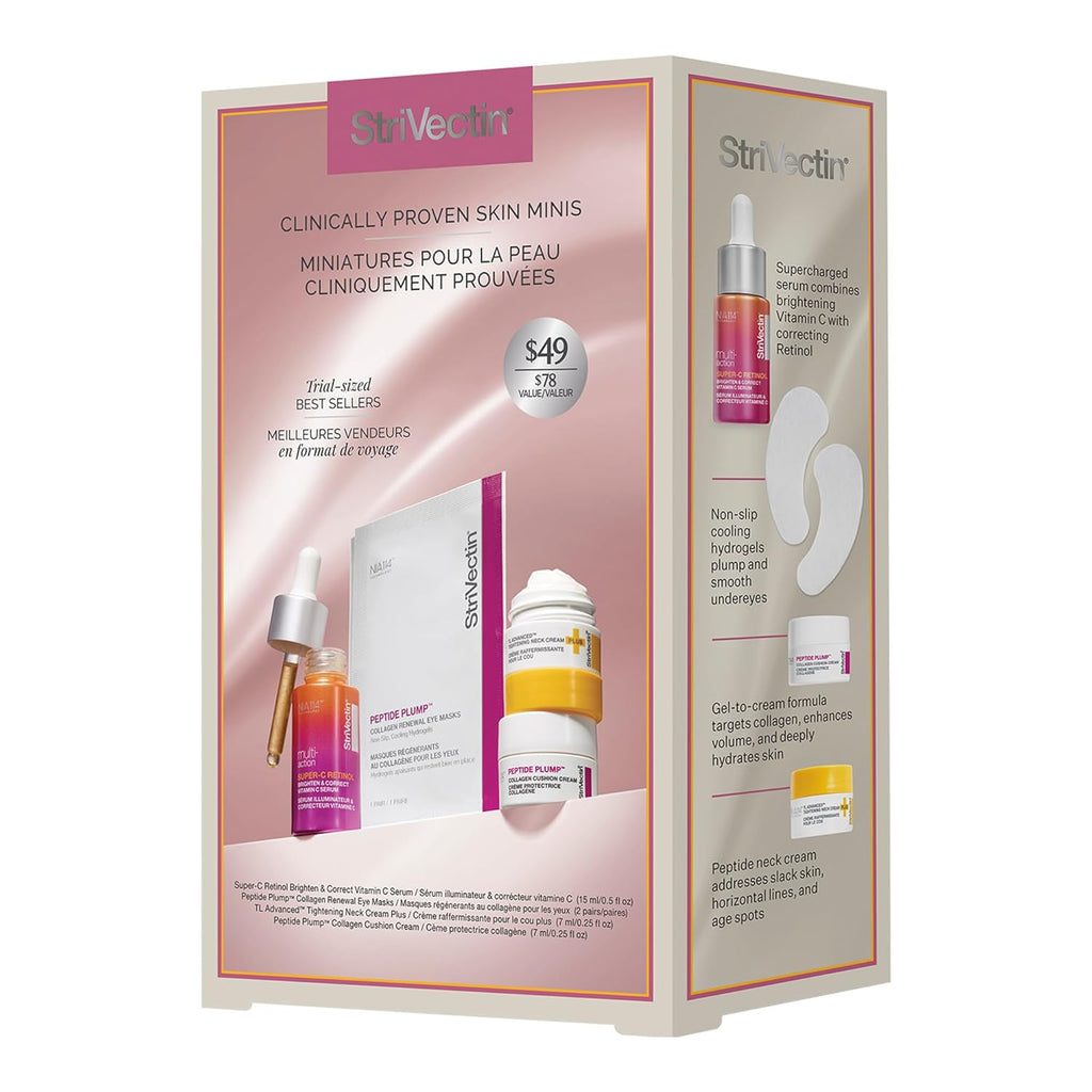 StriVectin Skin Care Holiday Gift Kits - Brightening, Smoothing & Hydrating Beauty Sets for Glowing Skin