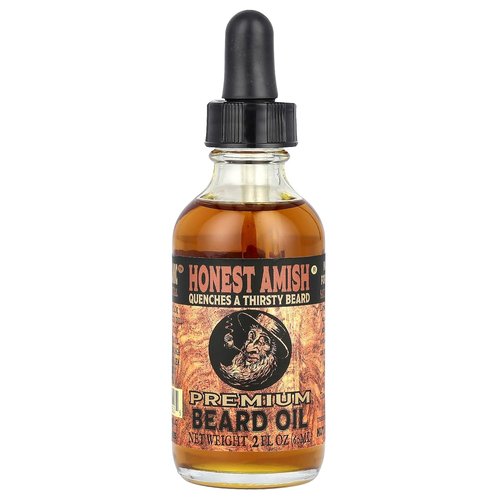 Honest Amish - Premium Beard Oil for Nourished Facial Hair - 2 Ounce Bottle