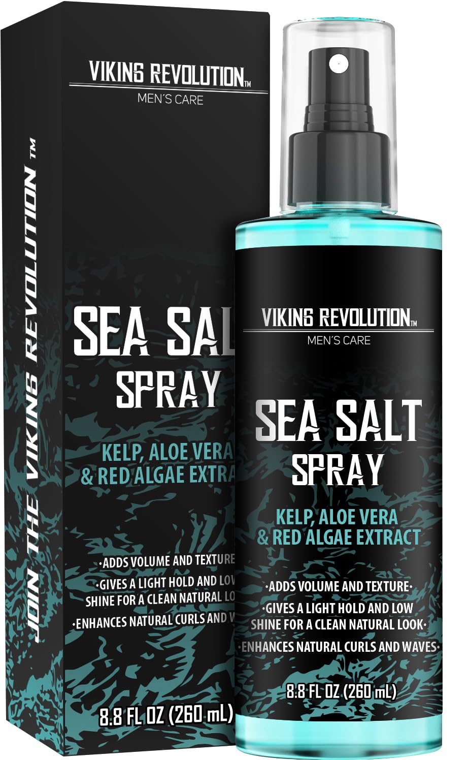 Viking Revolution Sea Salt Spray - Texturizing Hair Spray with Kelp & Aloe Vera | 8.8oz for Beachy Volume