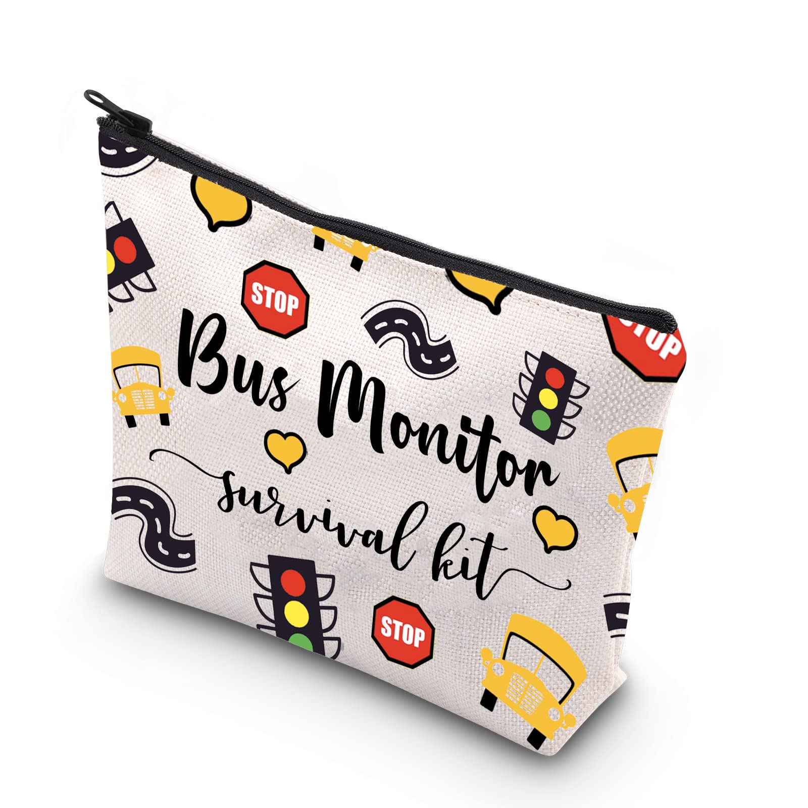 WCGXKO Bus Monitor Survival Kit Zipper Pouch Makeup Bag